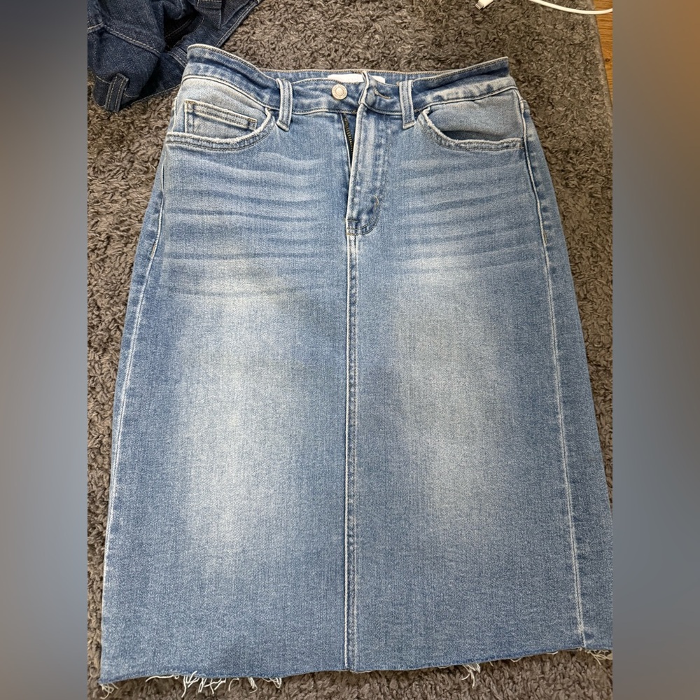 Denim Midi Skirt